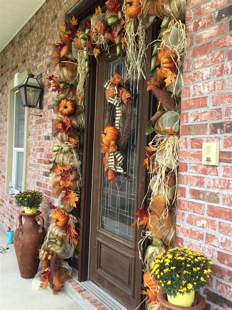 autumn door garland|More.